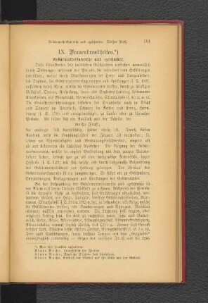 IX. Frauenkrankheiten.