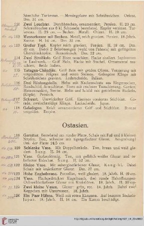 Ostasien (Nr. 119-136b)