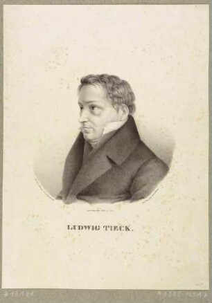 Bildnis des Schriftstellers Ludwig Tieck, Brustbild nach links