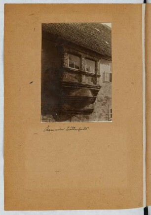 Buddehaus, Cammin: Ansicht Erker (aus: Skizzen- und Fotoalbum 25)