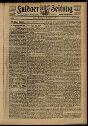 Dritte Ausgabe vom Samstag, den 22. September 1906.