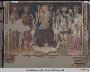 Thronende Madonna mit vier Heiligen