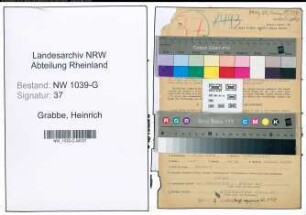 Entnazifizierung Heinrich Grabbe , geb. 05.11.1902 (Postschaffner)