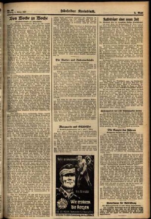 Zweite Ausgabe vom Montag, den 01. März 1937.