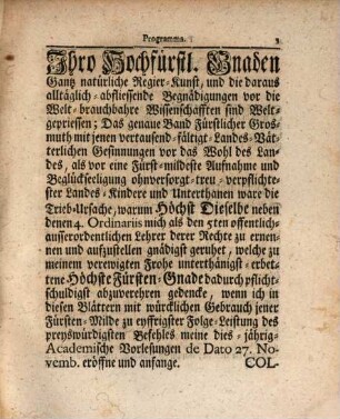 Benedict Schmidts JCti ... Programma, Erweis, Wie daß sich die Reichs-Historie Anno 843. mit dem Verdunischen Vertrag, Die Kayser-Historie Anno 964. mit Pabst Leone VIII. und Kayser Ottone I. anfange, Und so dann die Kayser und Reichs-Staats-Geschichte von der Historie von Teutschland behutsam zu unterscheiden : Mit welchem er seine Academische Winter-Vorlesungen ... ankündiget und eröffnet