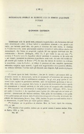 Determinanti formati di elemeti con un numero qualunque di indici.