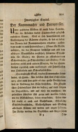 201-223, 20. Kap. (Der Kammacher) [...] - 23. Kap. Der Seiler.