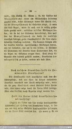 Heilt die Natur selbst Krankheiten homöopathisch?