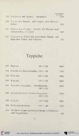 Teppiche (Nr. 263-271)