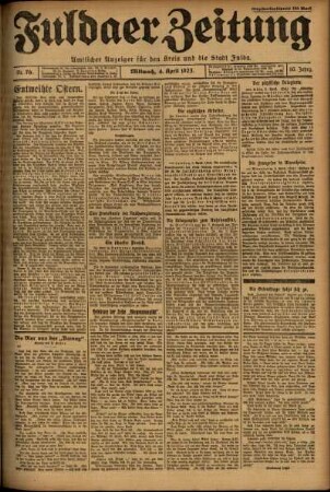 Ausgabe vom Mittwoch, den 04. April 1923.