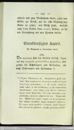 Einunddreißigstes Kapitel. De Mammis et secretione lactis