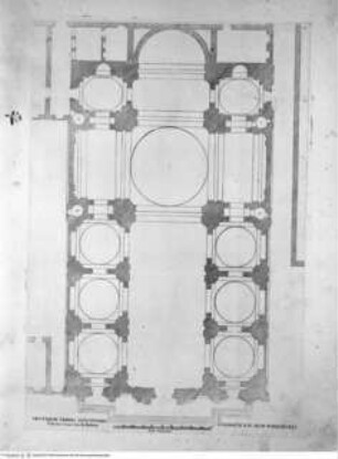 Insignium Romae templorum prospectus ..., Tafel (30): Sant'Ignazio di Loyola, Grundriss