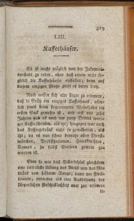 LIII. Kaffeehäuser