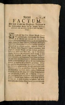 1-7, Kurzes Factum