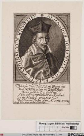 Bildnis Armand-Jean du Plessis, (1622) cardinal et (1631) duc de Richelieu