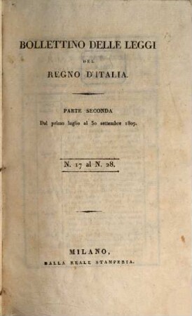 Bollettino delle leggi del Regno d'Italia. [9,2]. 1807