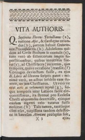 Vita Authoris