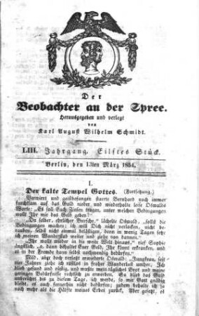 11. Stück, 13. März 1854