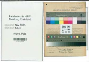 Entnazifizierung Paul Klemt , geb. 09.02.1892 (Maurer)