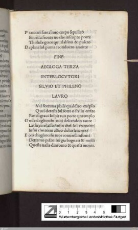 Aegloga terza