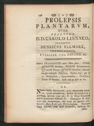 Prolepsis Plantarum, ...