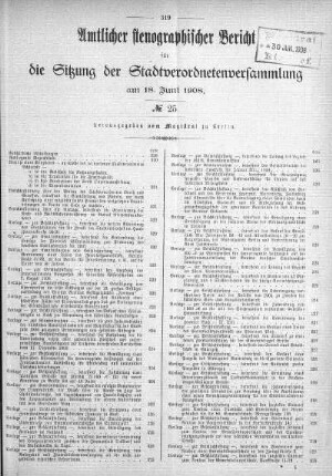 No. 25, 18. Juni 1908