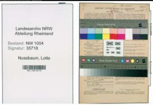 Entnazifizierung Lotte Nussbaum , geb. 31.01.1922 (Verkaeuferin)