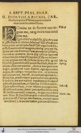 Domini Dionysii A Rickel Psalmorum pœnitentialium enaratio