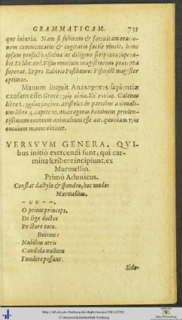 Versuum Genera