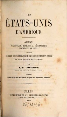 Les Etats-unis d'Amérique : Aperçu statistique, historique, géographique, industriel et social