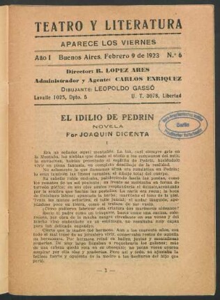 El idilio de Pedrín : Novela