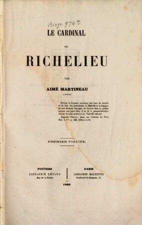 Le Cardinal de Richelieu, 1