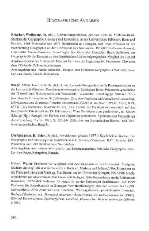Biographische Angaben