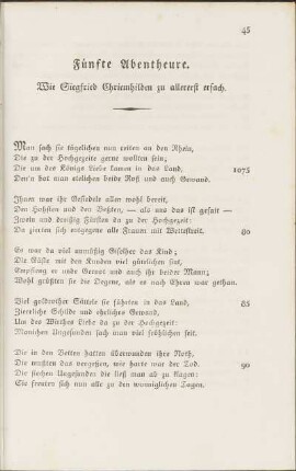 Fünfte Abentheure. Wie Siegfried Chriemhilden zu allererst ersach.