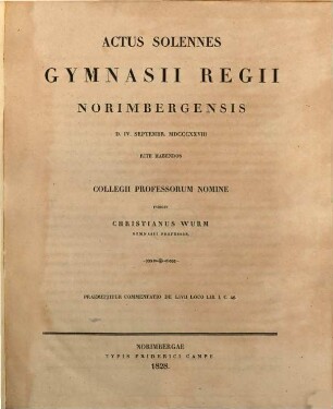 Commentatio de Livii loco lib. I, c. 46