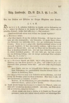Allg. Landrecht. Th. II. Tit. 3. §§ 1-30