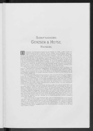 Schriftgiesserei Genzsch & Heyse, Hamburg.