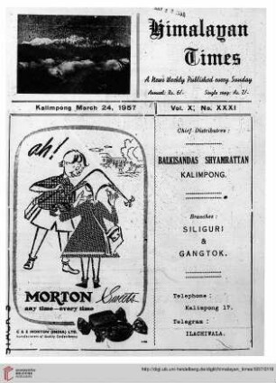 No. XXXI (24 March 1957)