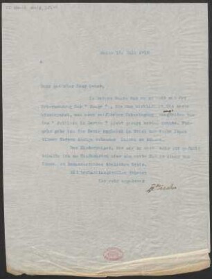 Brief an Robert Oehme : 16.07.1912