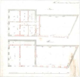 Reiffenstuel, Michael; München, Karlsplatz; Haus Meyer - Grundriss EG, Grundriss 1. OG