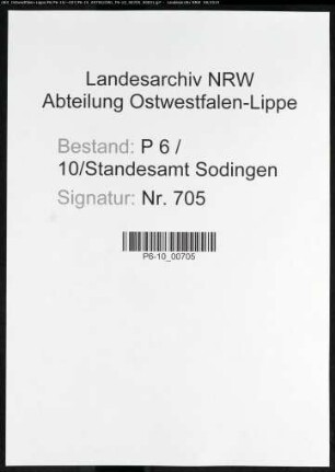 Sterberegister Standesamt Herne-Sodingen (III)