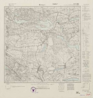 2960 (alte Nr.: 1493) Bernsee, Meßtischblatt (4cm - Karte)