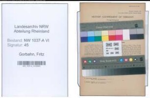 Entnazifizierung Fritz Gorbahn , geb. 00.00.0000 (Schulrektor)