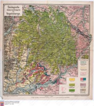 Geologische Übersichtskarte des Vogelsbergs