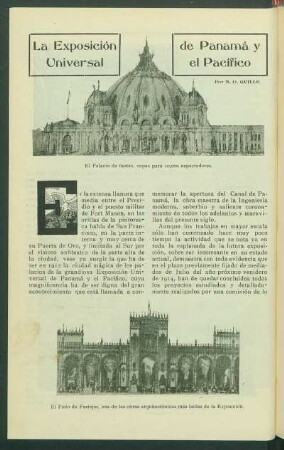 La Exposición Universal de Panamá y el Pacífico