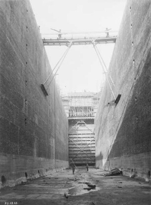 Bau Schachtschleuse Minden/MLK, 1915