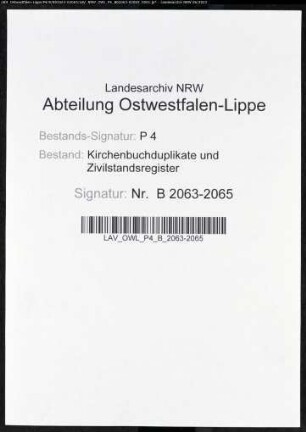 Heiratsbelege zum Zivilstandsregister Meinerzhagen (H 1810)