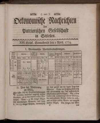 XIII. Stück. Sonnabends den 2 April. 1774.
