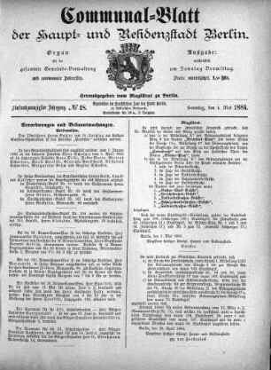 1884,18: No. 18, 4. Mai 1884