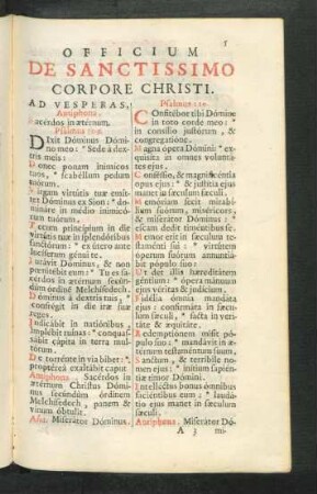 Officium de Sanctissimo Corpore Christi